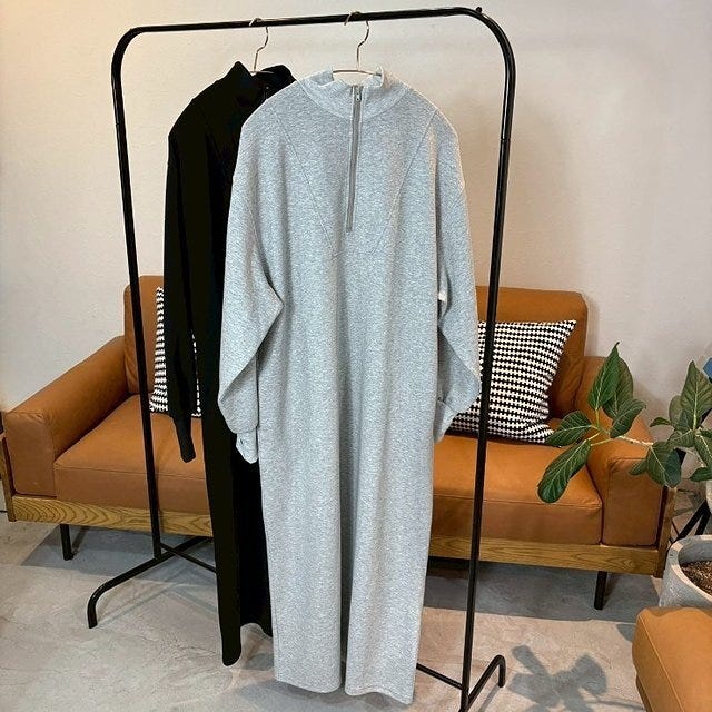 しまむら NON ハーフジップワンピース しまむらNONハーフジップワンピース