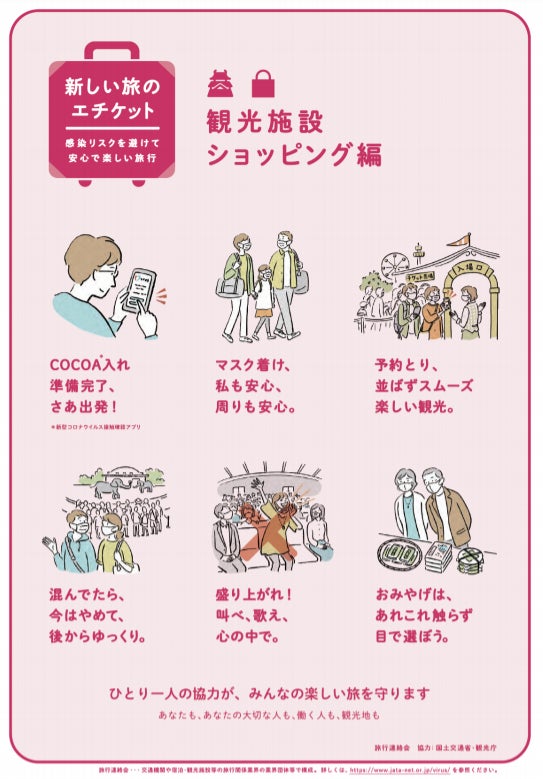 「新しい旅のエチケット」／参照元：旅行連絡会（協力：国土交通省・観光庁）
