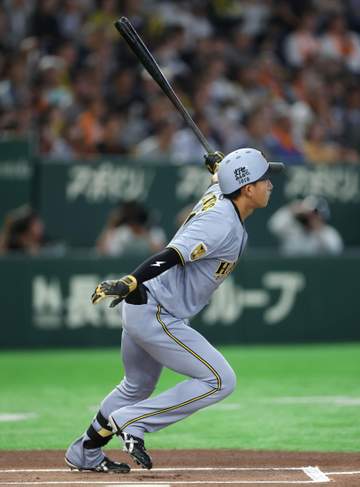 阪神ドラ1立石 プロ初1番で初長打から先制！初回に左翼線二塁打→ドラ1先輩・森下が中前タイムリー