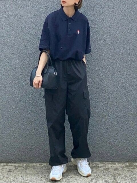 ポロシャツ　コーデ
