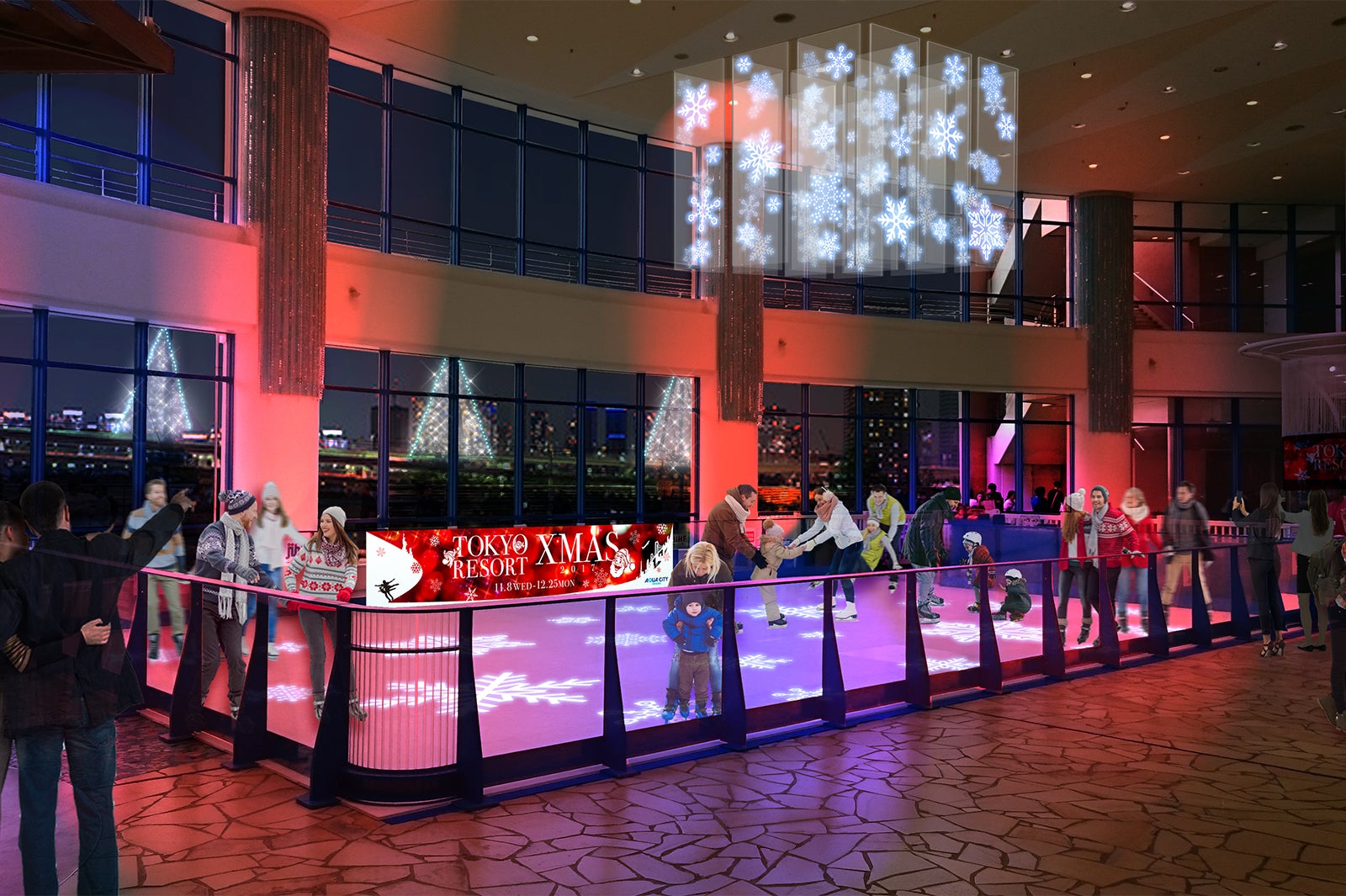 アクアシティお台場／画像提供：イルミネーションアイランドお台場2017実行委員会