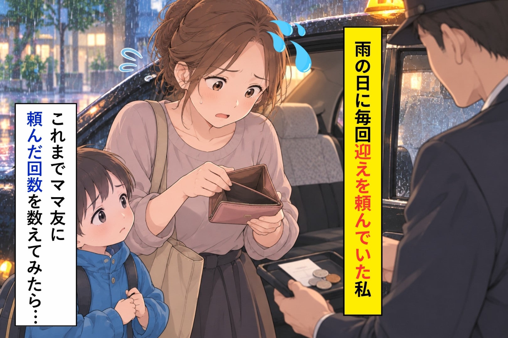 「ごめんね、これからは乗せられないや」と断られた私が、その雨の日に払った往復１８００円