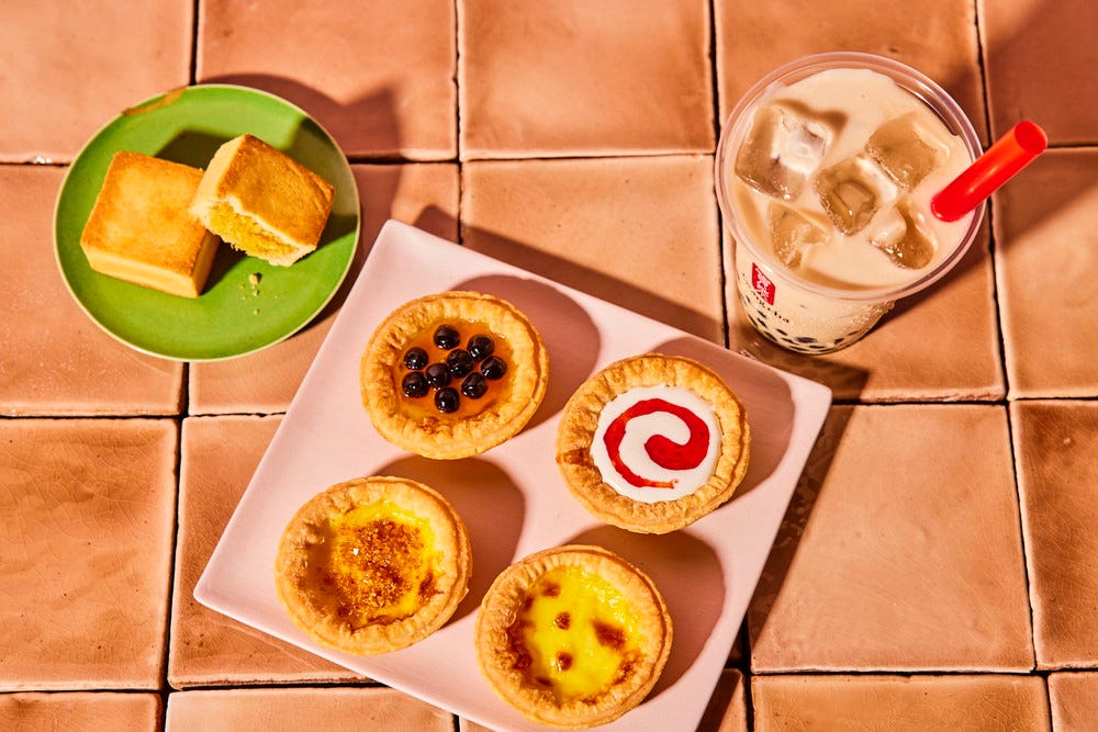 ゴンチャのフード「甜品」国内全店舗に、エッグタルトやパイナップルケーキ