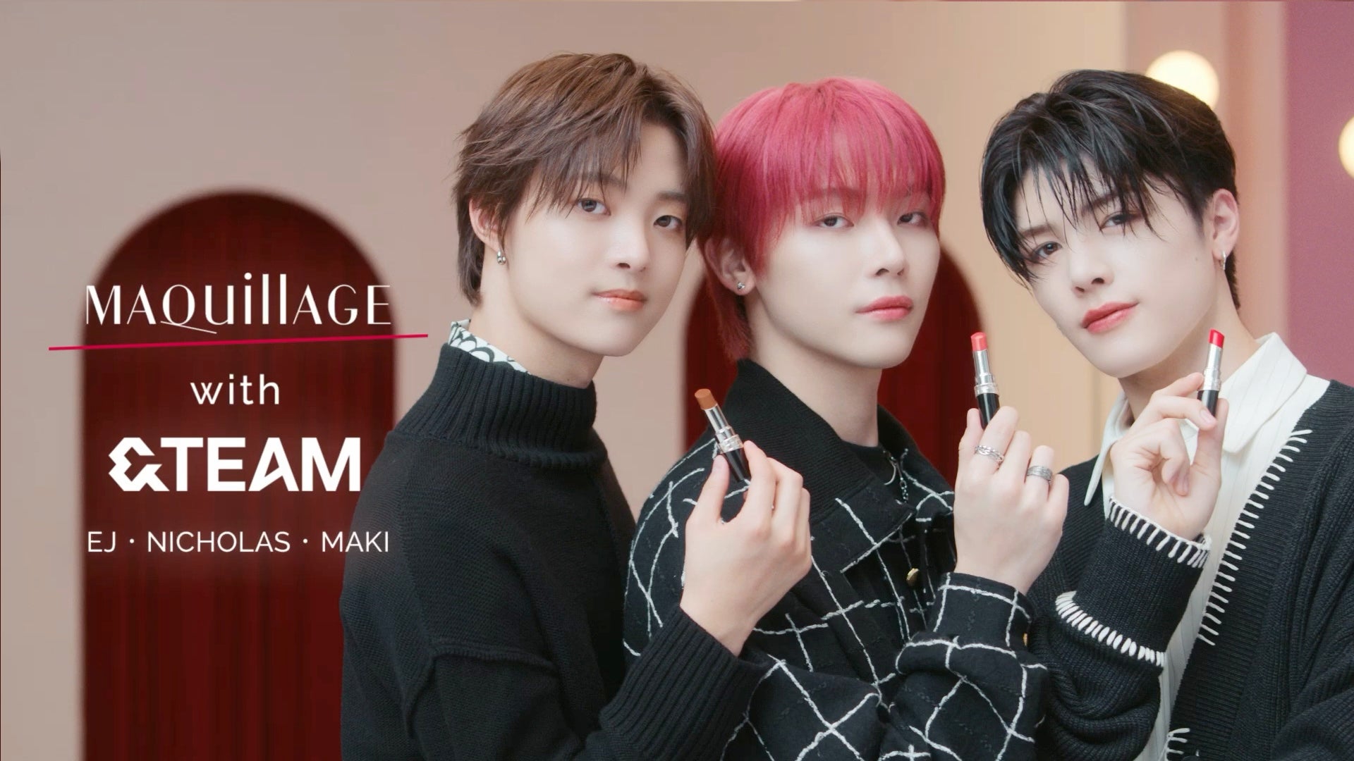 &TEAM「マキアージュ」スペシャル動画「EJ・NICHOLAS・MAKI篇」（提供写真）