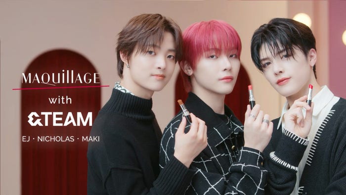 &TEAM「マキアージュ」スペシャル動画「EJ・NICHOLAS・MAKI篇」(提供写真)
