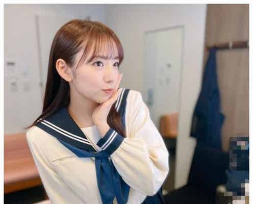 新内眞衣、セーラー服姿披露に「乃木坂時代思い出す」「可愛い」の声