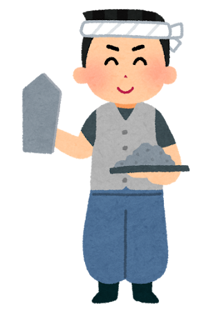左官工のイラスト(職業)