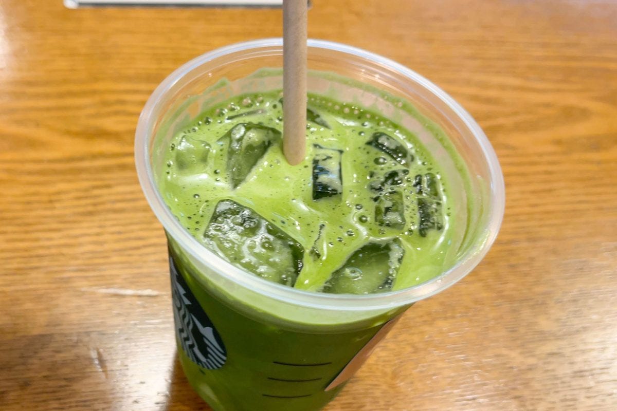 ダブル抹茶ティーラテ