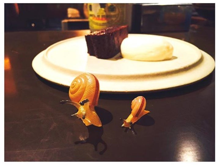 ガチャガチャのかたつむり／山本美月LINEブログより