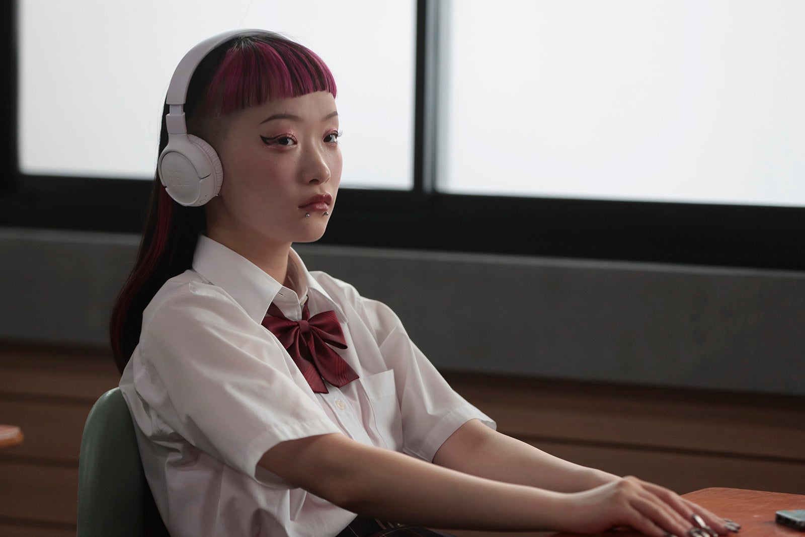 詩羽「最高の教師 1年後、私は生徒に■された」第5話より（C）日本テレビ