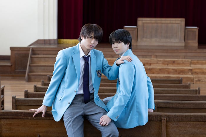 加藤大悟、塩崎太智(C)2025 ごとうしのぶ/KADOKAWA・「タクミくんシリーズ」製作委員会