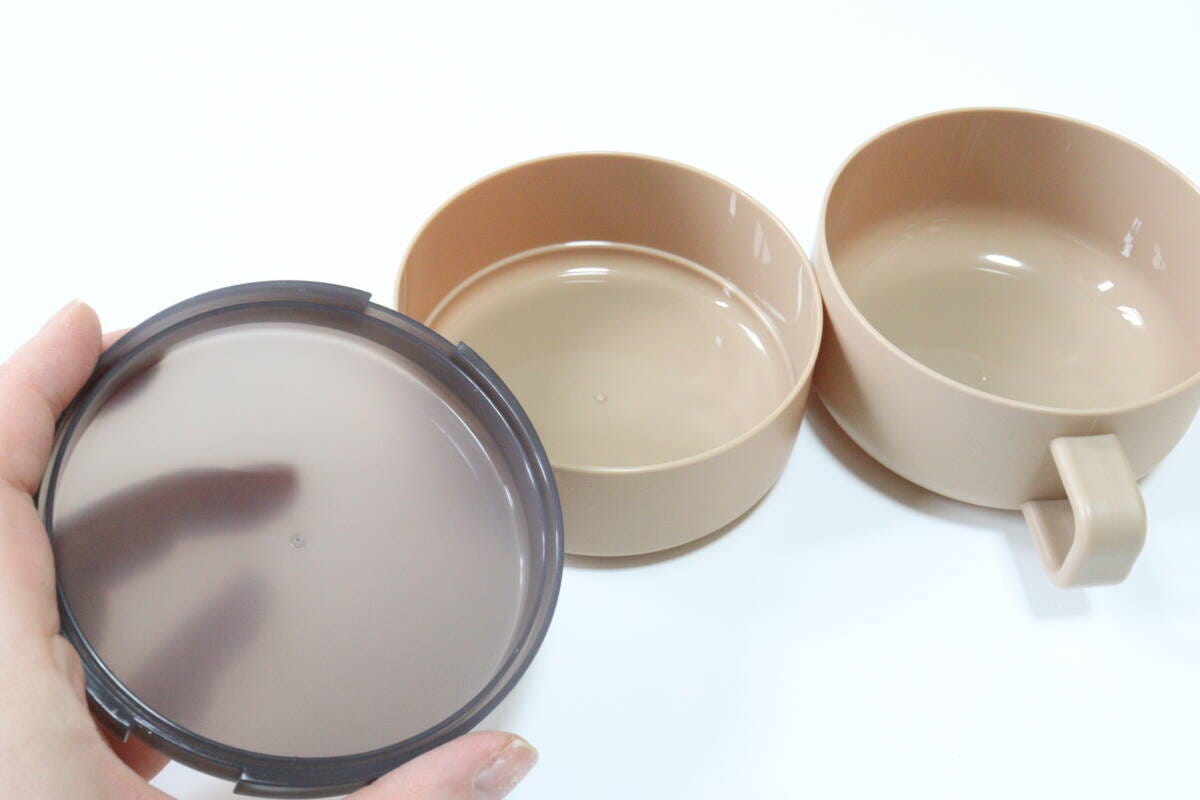 セリア スープボウルランチボックス セリアのスープボウルランチボックスの上段と下段の容量