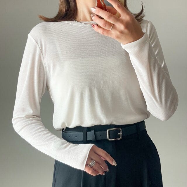 GU ソフトシアークルーネックT NATURAL GU ソフトシアークルーネックT NATURAL