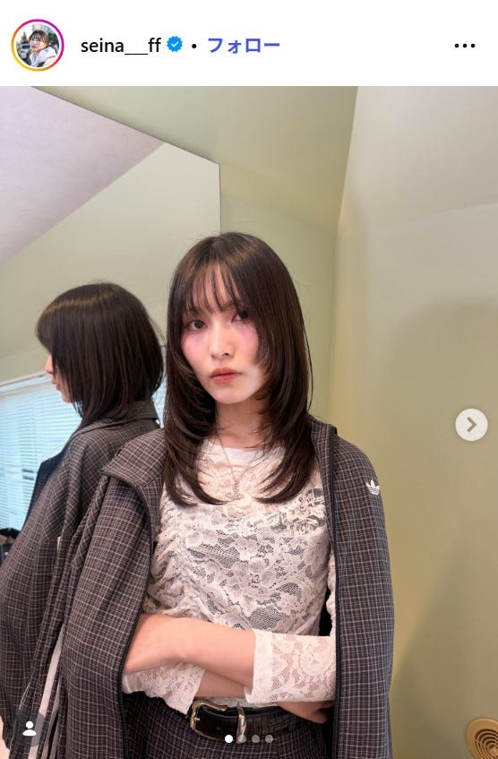福岡聖菜Instagramより