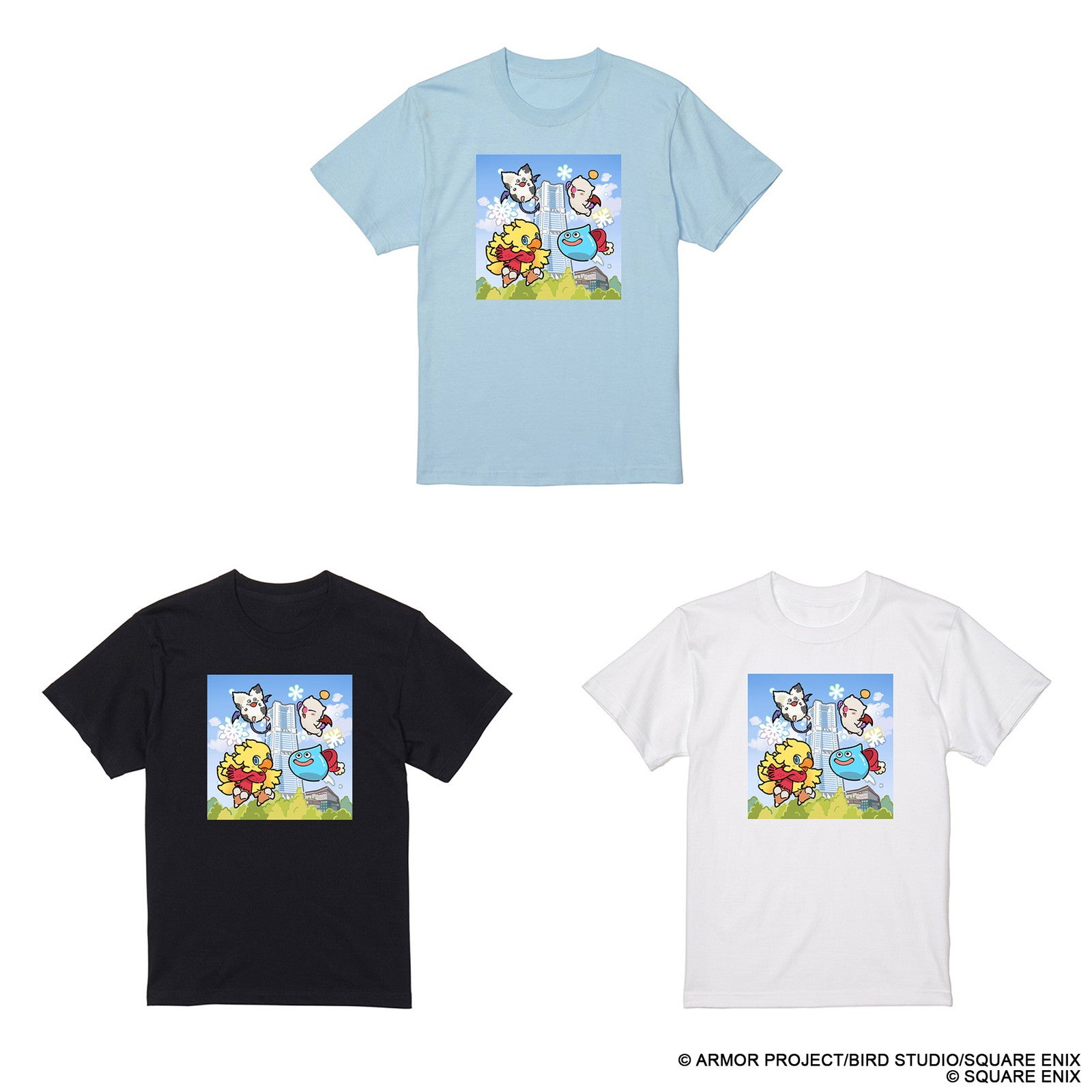 DQ×FF Winter Holiday 2026 Tシャツ(全3種) 価格：各4,400円（提供画像）