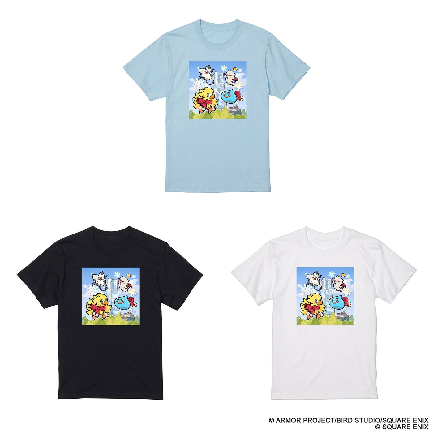 DQ×FF Winter Holiday 2026 Tシャツ(全3種) 価格：各4,400円（提供画像）
