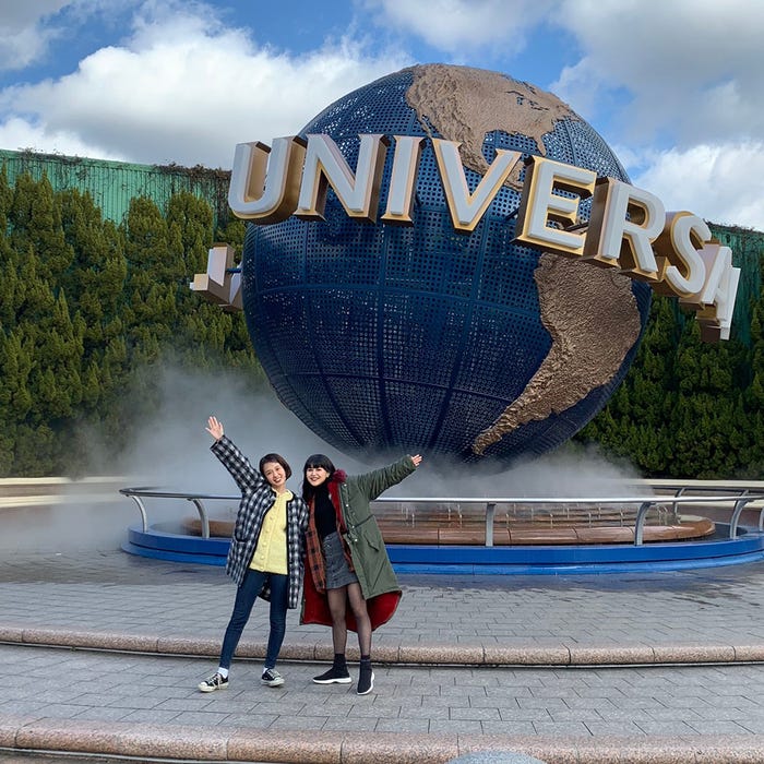 柴田紗希&菅沼ゆりがUSJへ (写真提供:MBS)