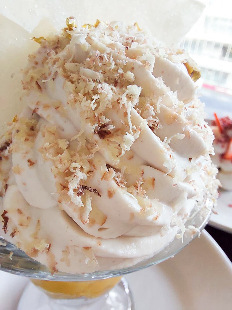 「モンブランパフェ/「Galaxy A51 5G」マクロカメラで撮影