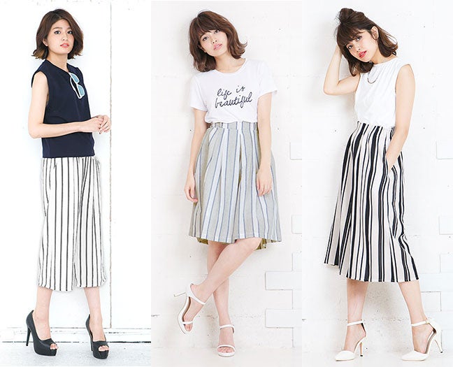 「ガウチョ」はストライプで細見え＆洗練を叶えて！