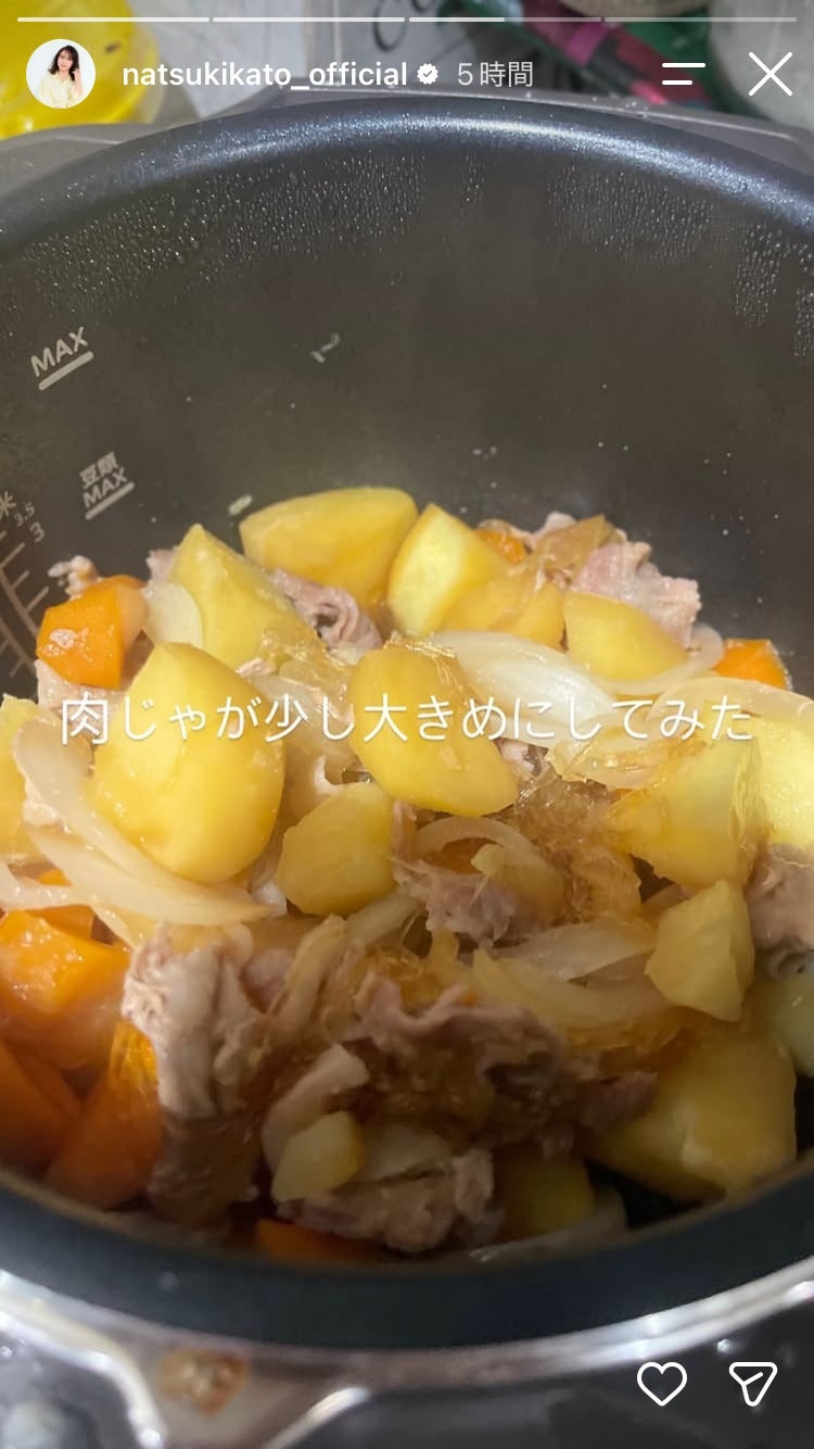 加藤夏希Instagramストーリーズより
