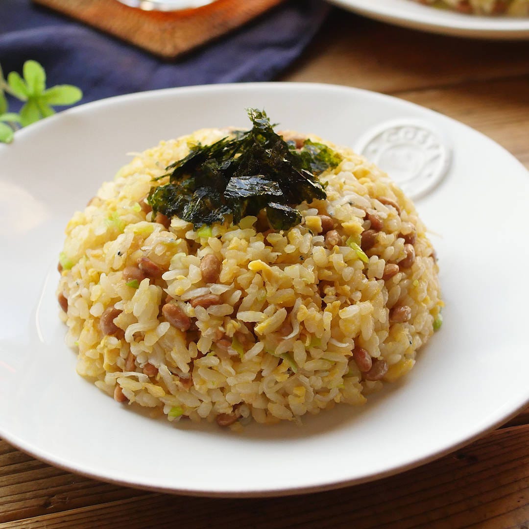 ふわふわ卵の納豆チャーハン