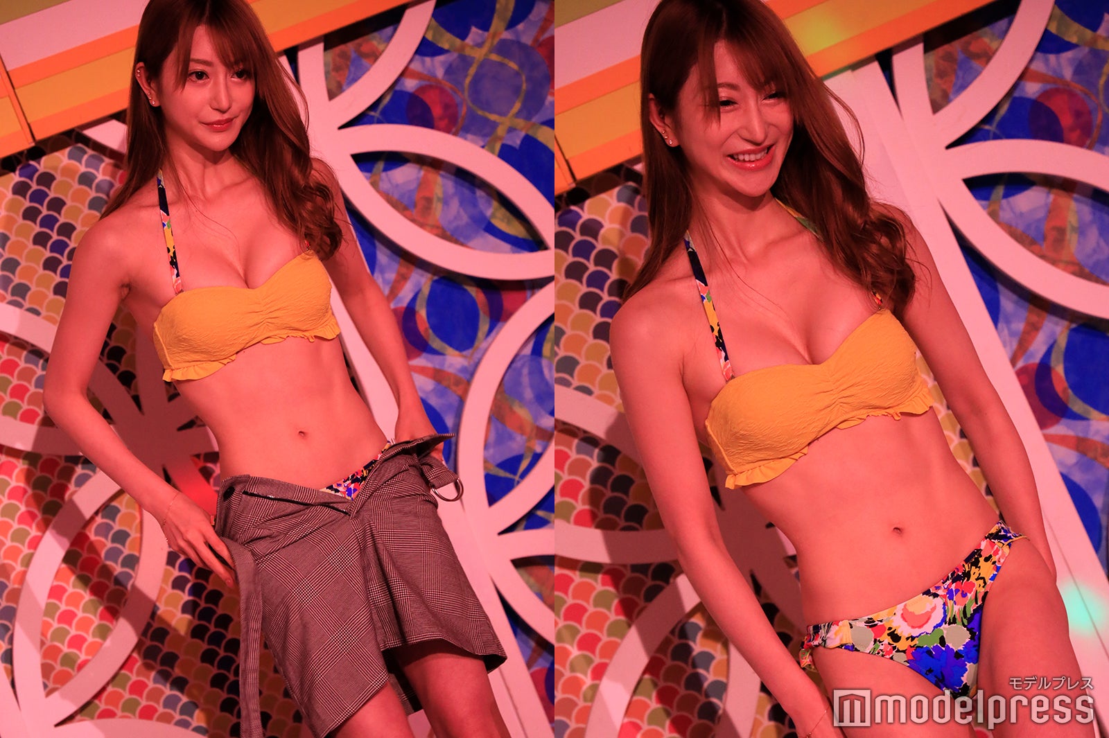 セクシー生着替えを披露した松山英礼奈（C）モデルプレス