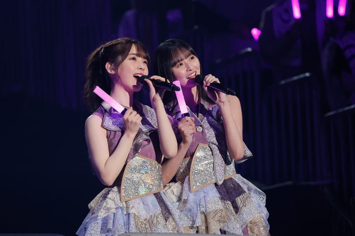 筒井あやめ、遠藤さくら「乃木坂46 11th YEAR BIRTHDAY LIVE」初日の様子(C)乃木坂46LLC