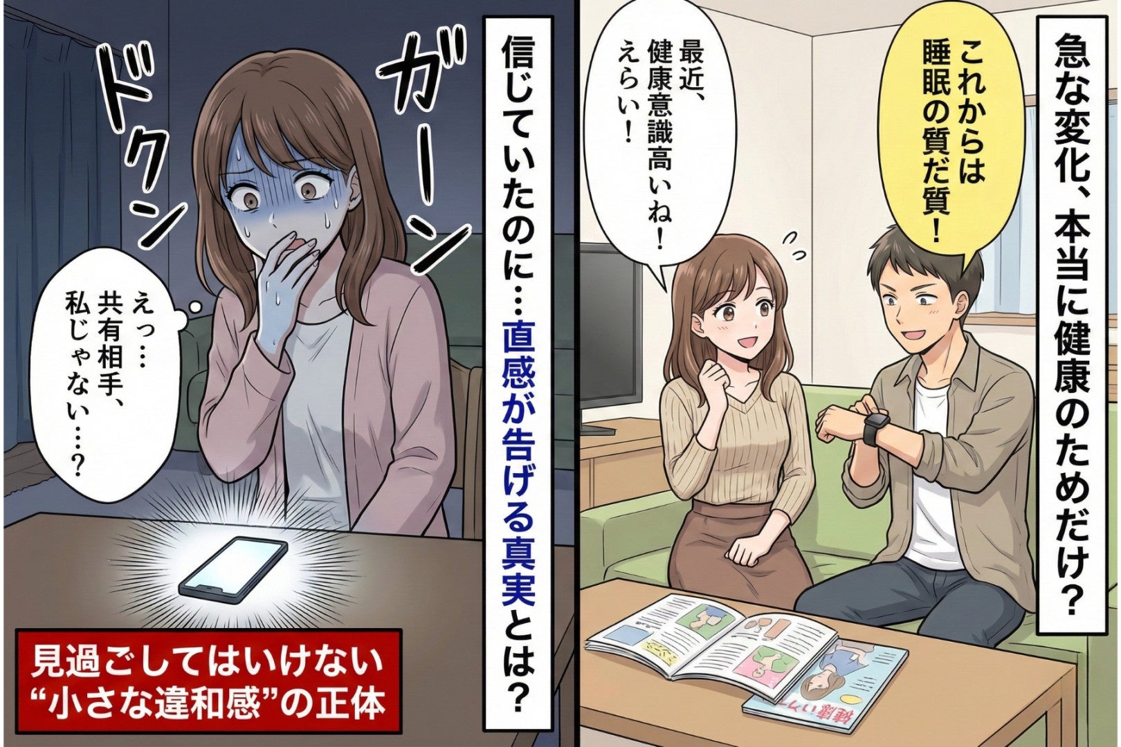 彼が急に睡眠を気にし始めた→スマートウォッチの共有相手が“私じゃない”と知った瞬間