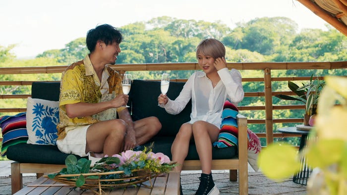 長谷川惠一、大内悠里「バチェラー・ジャパン」シーズン5エピソード3(C)2023 Warner Bros. International Television Production Limited