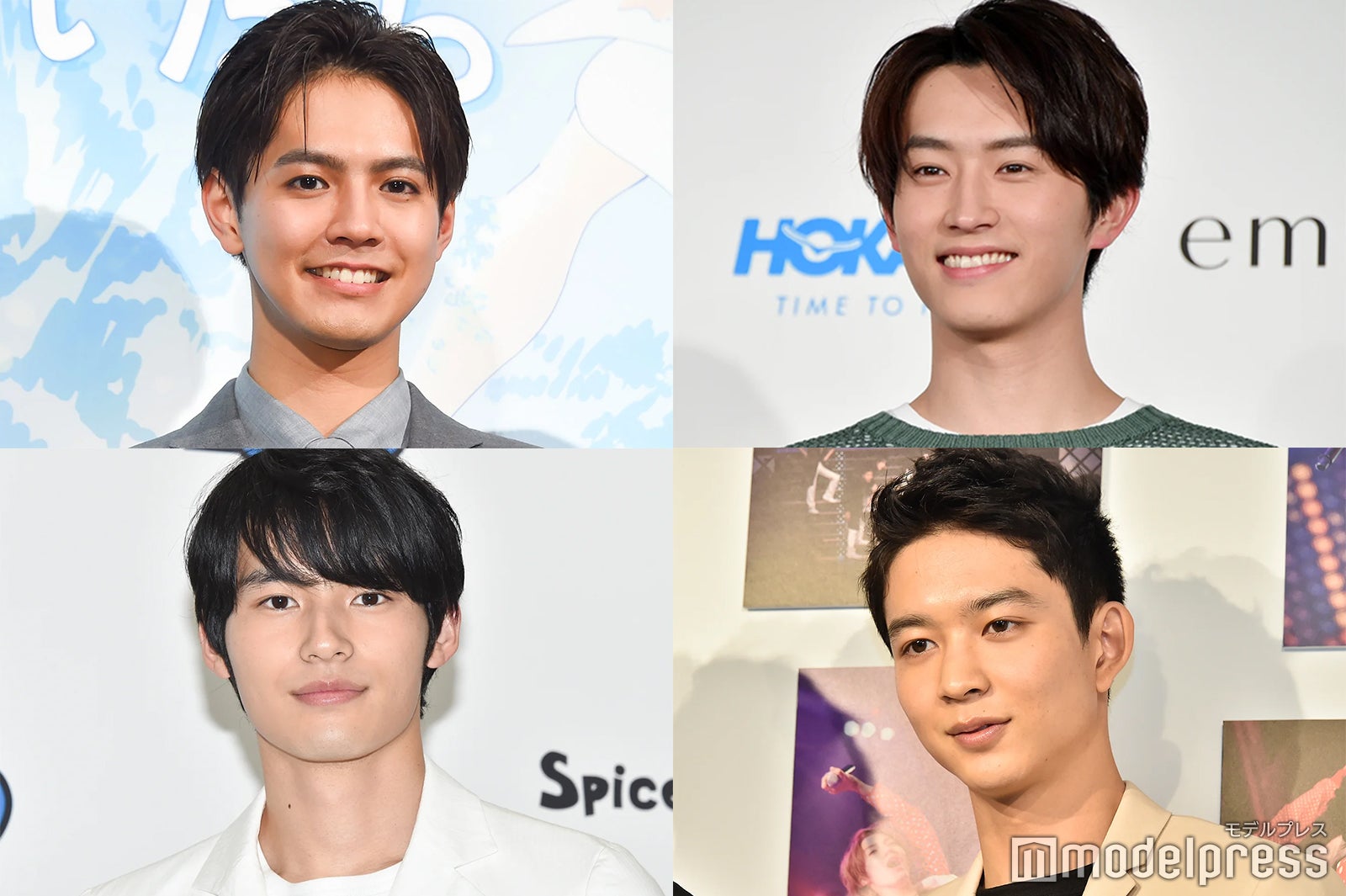 （左上から時計回りに）片寄涼太、杉野遥亮、鈴木仁、岡田健史 （C）モデルプレス