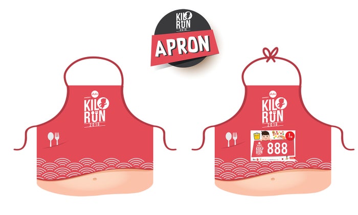 参加衣装のエプロン／画像提供：キロラン大阪広報事務局