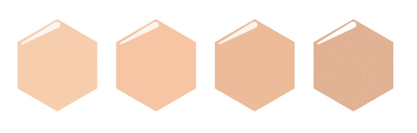 (左から)オークル00、オークル10、オークル20、オークル30