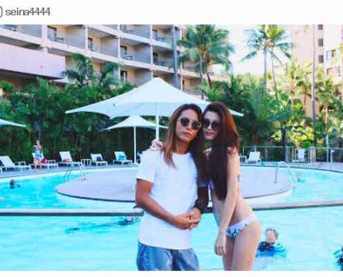 テラハ島袋聖南、ビキニ姿で伊東大輝と2ショット 2人で海外満喫で「憧れ」「安定」の声