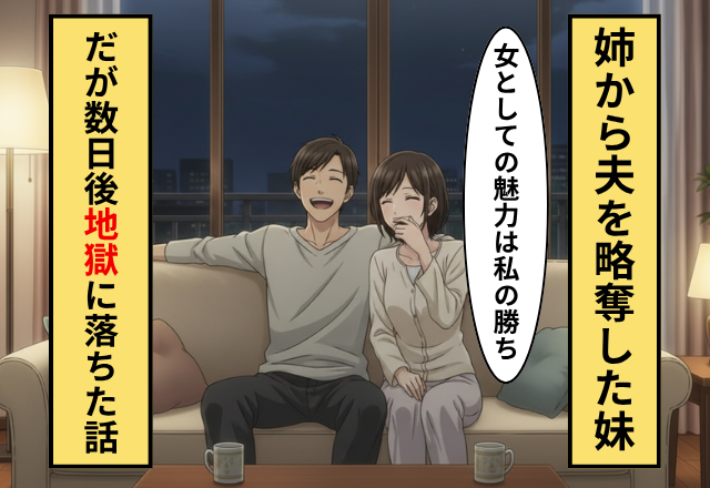 「ゾクゾクする♡」略奪愛にハマった妹！夫も妹にゾッコンに…⇒だが姉が2人を”ある方法”で地獄に落とした話