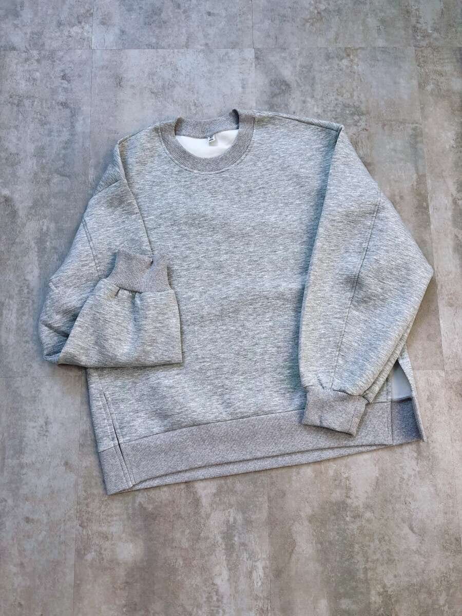 GUパフスウェットオーバーサイズプルオーバー
