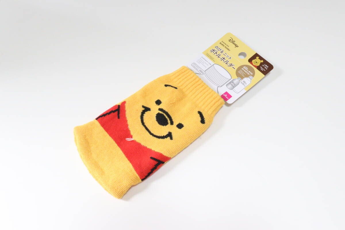 のびるニットボトルホルダー（くまのプーさん）　行楽グッズ