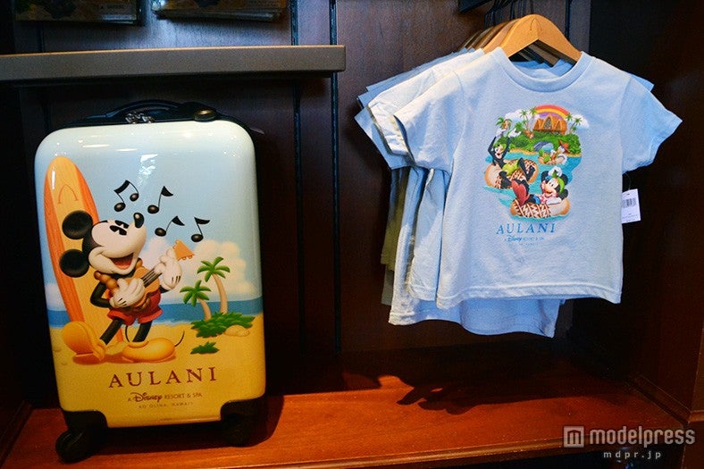 アウラニのミッキーが描かれたキャリーバックも