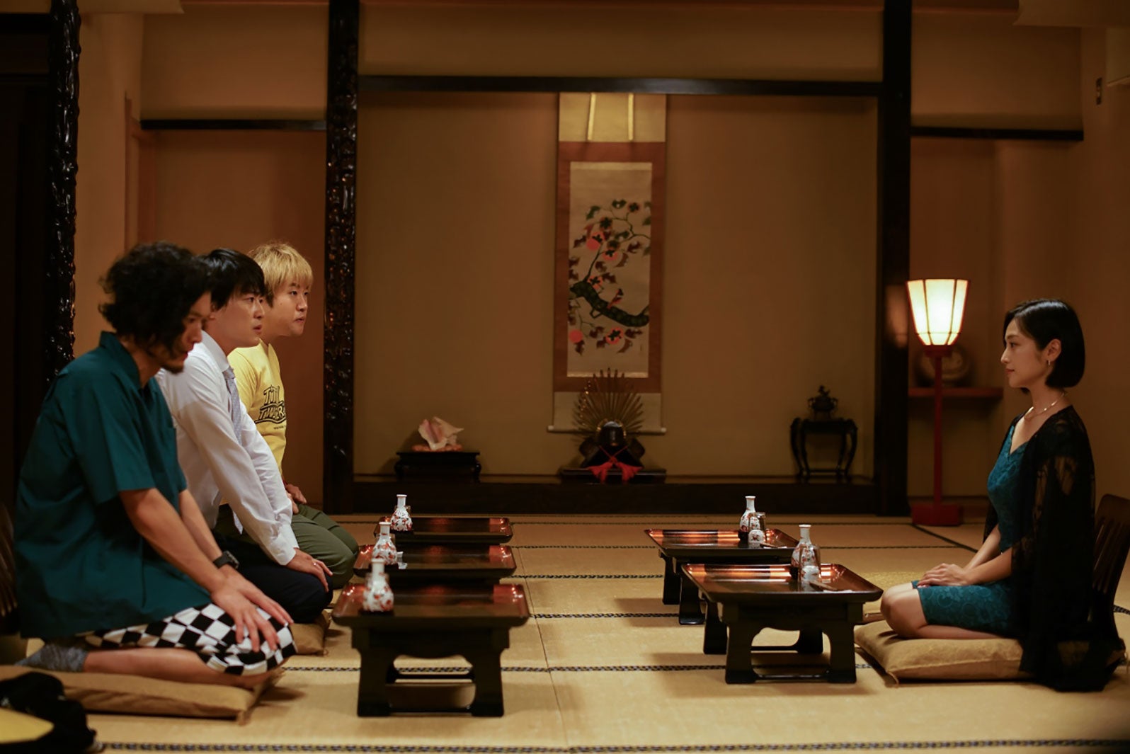 淵上泰史、大東駿介、森田甘路、安達祐実／「フリンジマン ～愛人の作り方教えます～」第6話より（画像提供：テレビ東京）