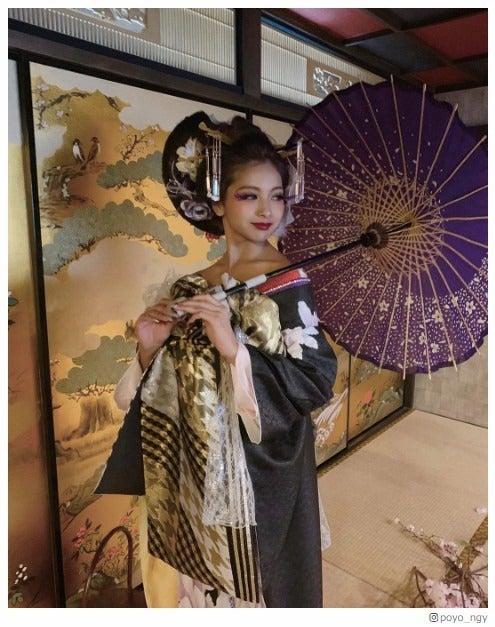 ゆきぽよ“美デコルテあらわ”花魁ショットに絶賛の声「色気が溢れてる」