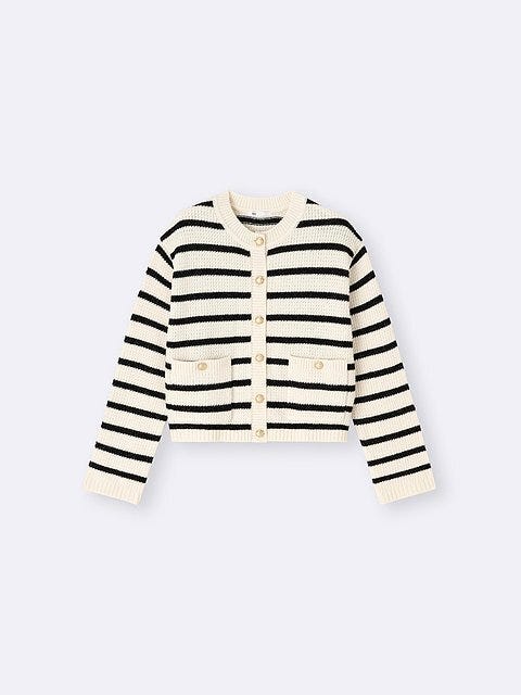 GU ツイーディーニットボーダーカーディガン GUのツイーディーニットボーダーカーディガン