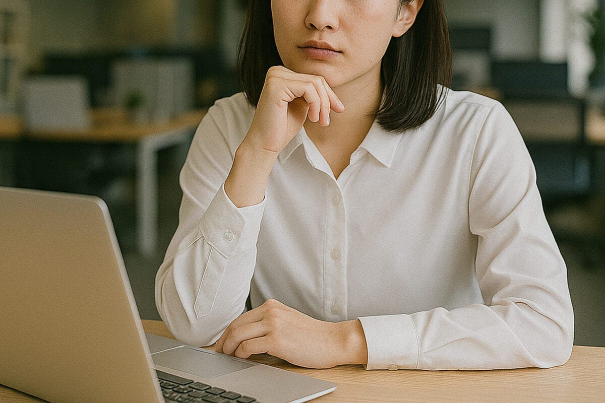 考える女性