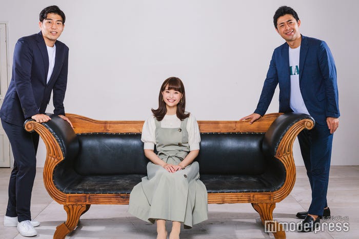 内野泰輔アナウンサー、渡邊渚アナウンサー、榎並大二郎アナウンサー(C)モデルプレス
