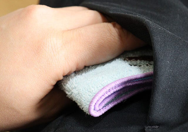 パイルタオルハンカチ刺繍付　コンパクト