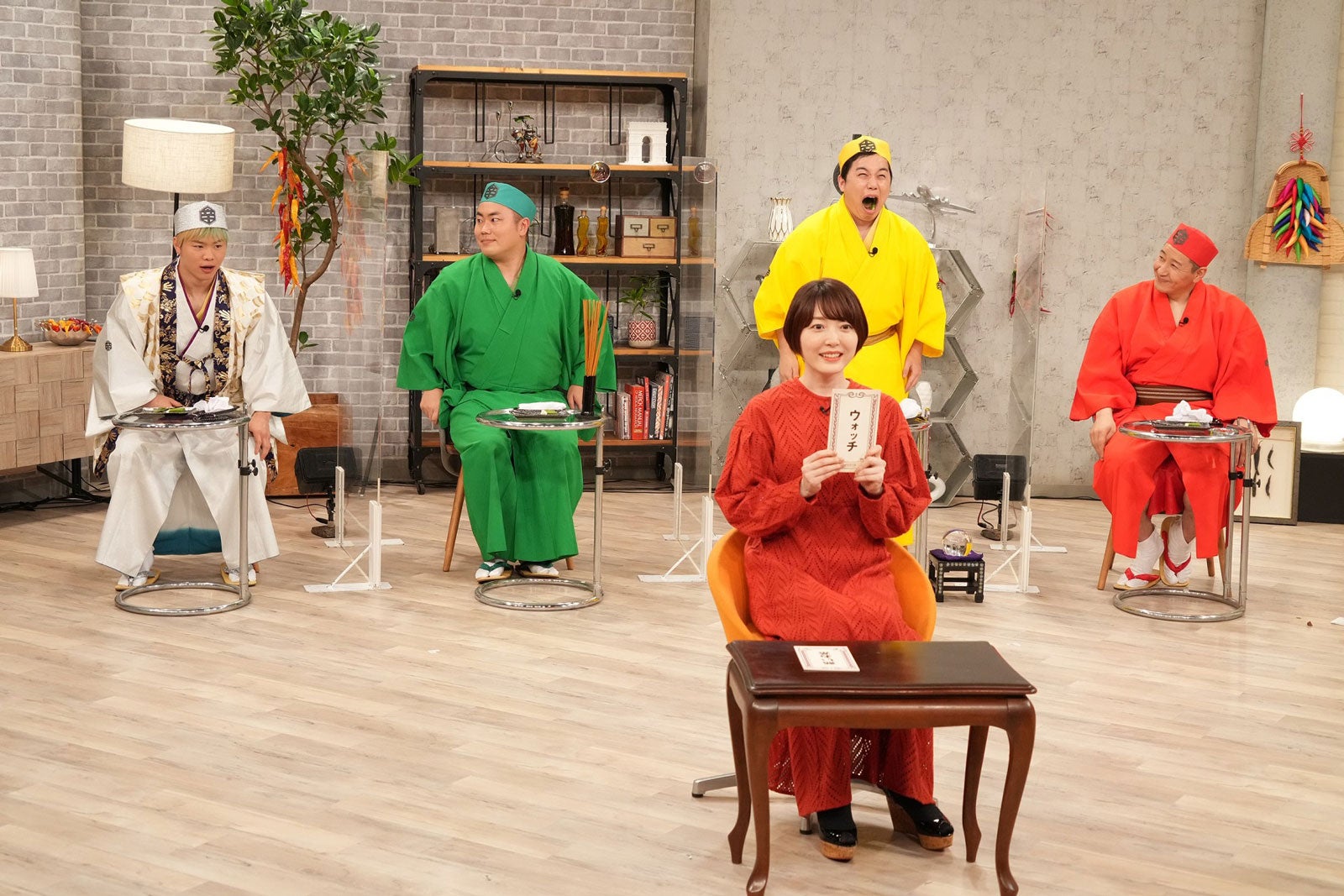 （左から）那須川天心、岡部大、花澤香菜、せいや、長田庄平 （C）フジテレビ