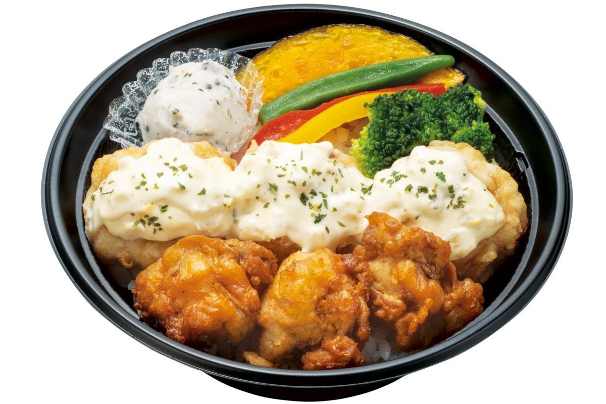 醤油鶏唐と甘酢生姜タルタルの謎唐丼