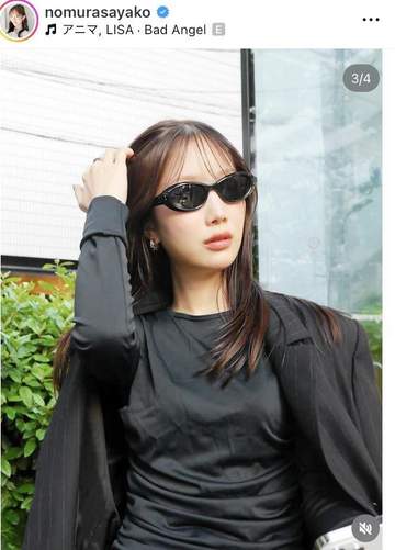「マトリックス」「モデルですか」TVから激変の女子アナ、全身黒私服姿にSNS驚き「プラダを着た悪魔に出ていそう」赤い涙袋！