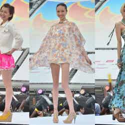 ファッションイベント「沖縄ちゅらイイ GIRL’S UP！ステージ」（左から：芹那、道端アンジェリカ、紗羅マリー）