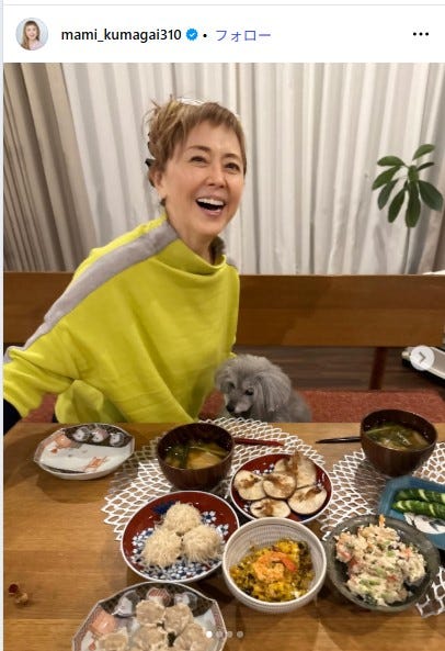 熊谷真実Instagramより