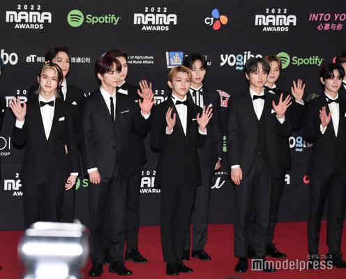 INI、フォーマルスーツでレッドカーペット登場 木村柾哉は韓国語でメッセージ<2022 MAMA AWARDS DAY2>