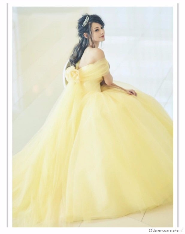 ダレノガレ明美「美女と野獣」風ウェディングドレスで憧れのベルに変身 本物のような美しさに絶賛の声